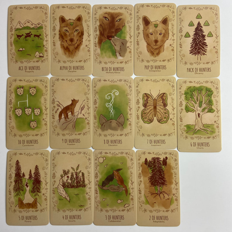 Карты Таро The Wild Wolf Tarot «Дикий волк», уменьшенная колода