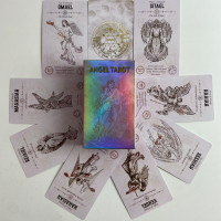 Карты Таро Angel Tarot Ангелы Кабалы, пергаментная эстетика, уменьшенная колода