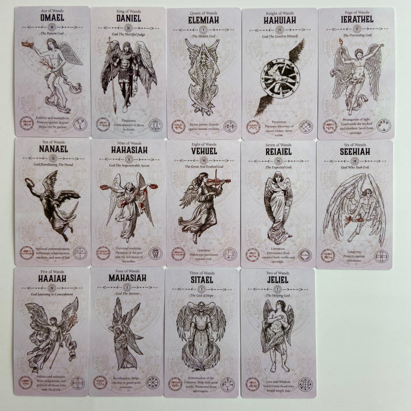 Карты Таро Angel Tarot Ангелы Кабалы, пергаментная эстетика, уменьшенная колода