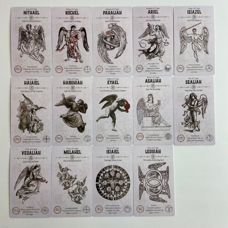 Карты Таро Angel Tarot Ангелы Кабалы, пергаментная эстетика, уменьшенная колода