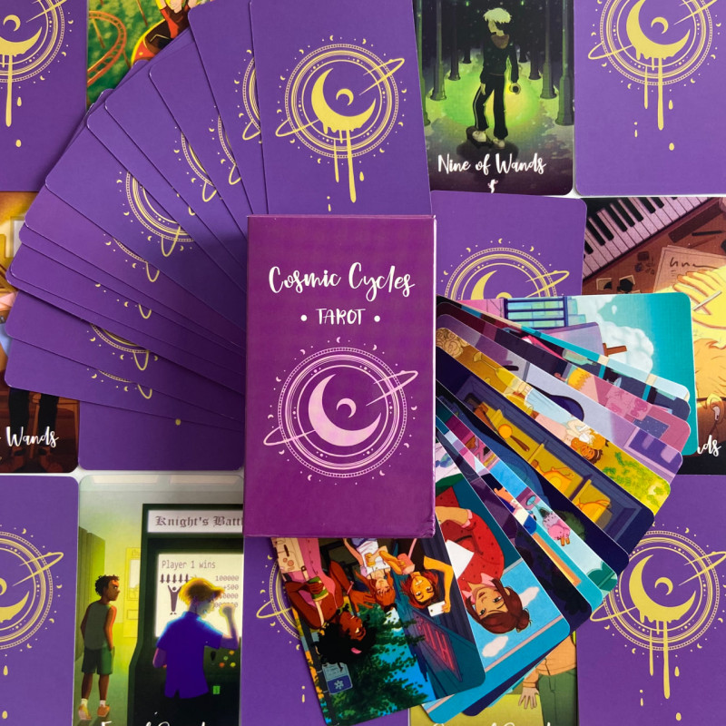 Карти Таро Cosmic Cycles Tarot Космічні Цикли зменшена колода Райдера-Уейта