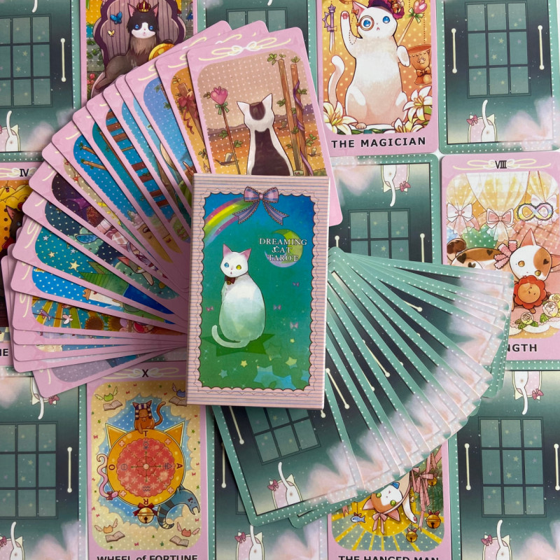 Карты Таро Dreaming Cat Tarot «Мечтающий кот», уменьшенная колода на английском языке