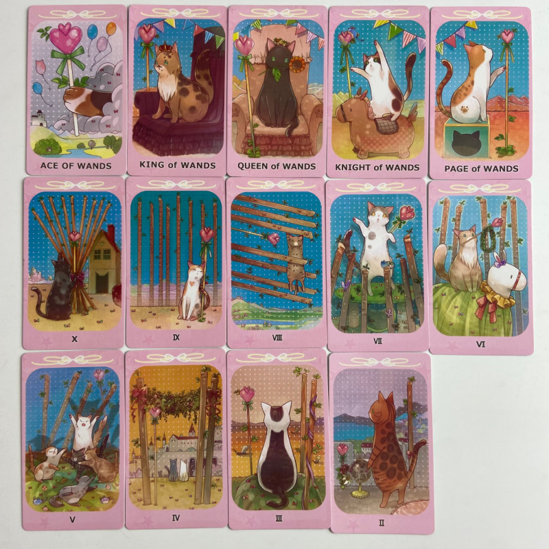 Карты Таро Dreaming Cat Tarot «Мечтающий кот», уменьшенная колода на английском языке