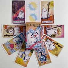 Карти Таро Cute Ghost Tarot з милими привидами зменшена колода англійською мовою