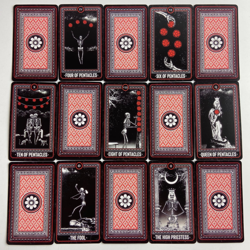 Карты Таро The Bones Arcana Tarot уменьшенная колода в стиле Dark Art