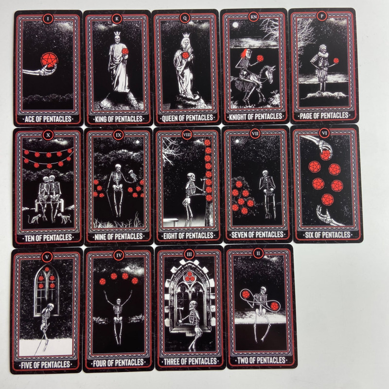 Карты Таро The Bones Arcana Tarot уменьшенная колода в стиле Dark Art