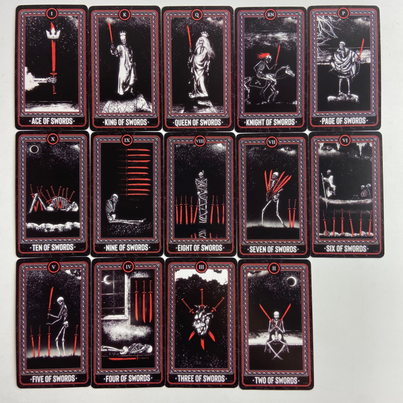 Карты Таро The Bones Arcana Tarot уменьшенная колода в стиле Dark Art