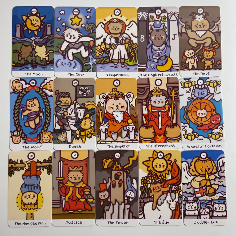 Карты Таро Cattitude Tarot Кошачье таро с котами мини-колода