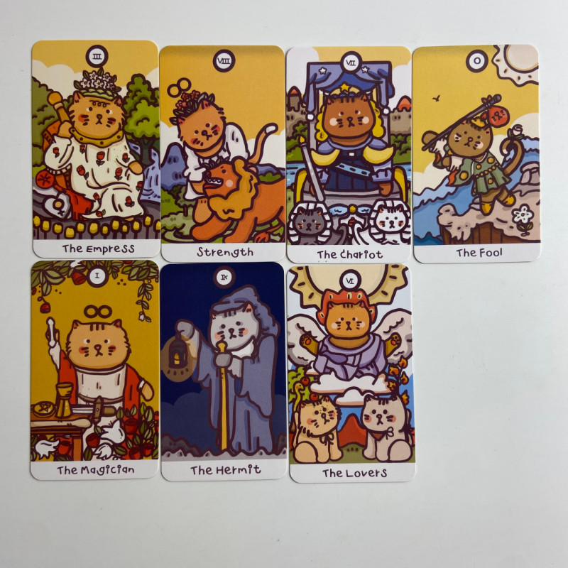 Карты Таро Cattitude Tarot Кошачье таро с котами мини-колода