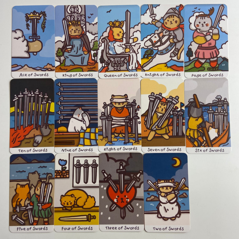 Карты Таро Cattitude Tarot Кошачье таро с котами мини-колода