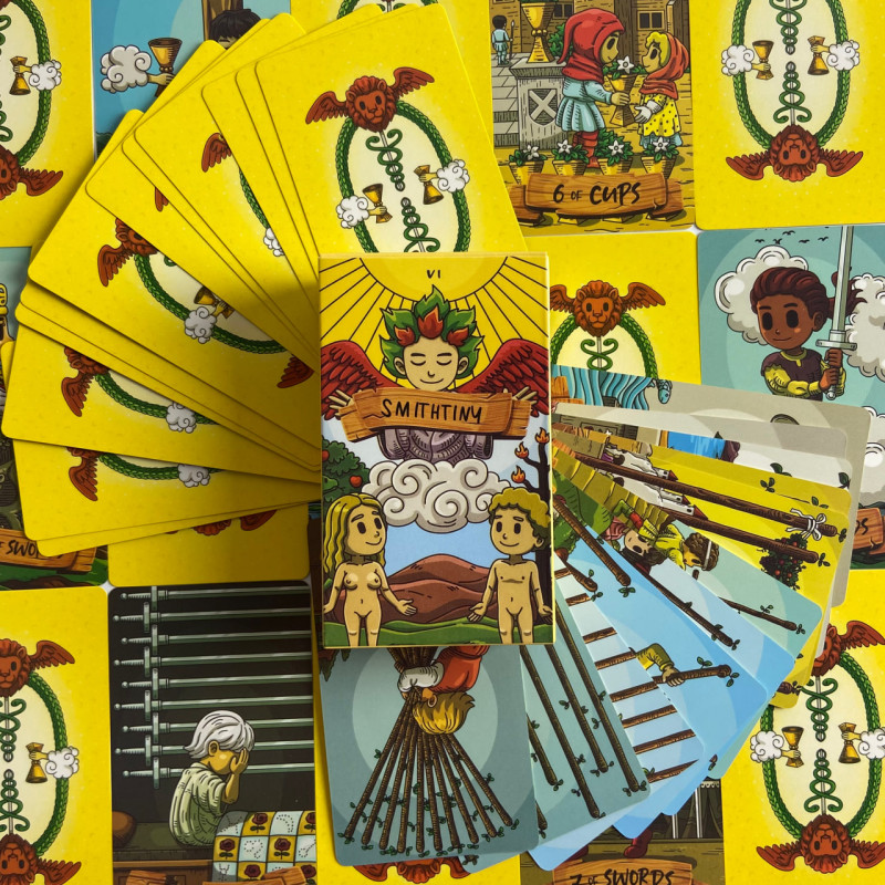 Карты Таро Smithtiny Tarot «Смиттини» — уменьшенная колода в мультяшном стиле