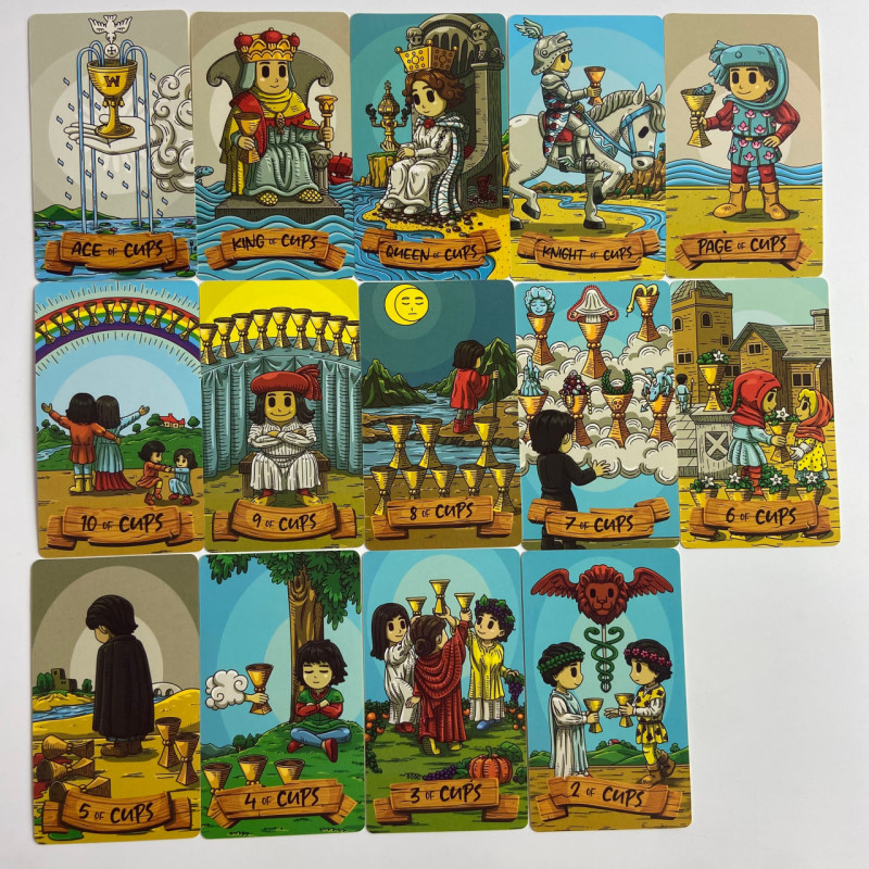 Карты Таро Smithtiny Tarot «Смиттини» — уменьшенная колода в мультяшном стиле