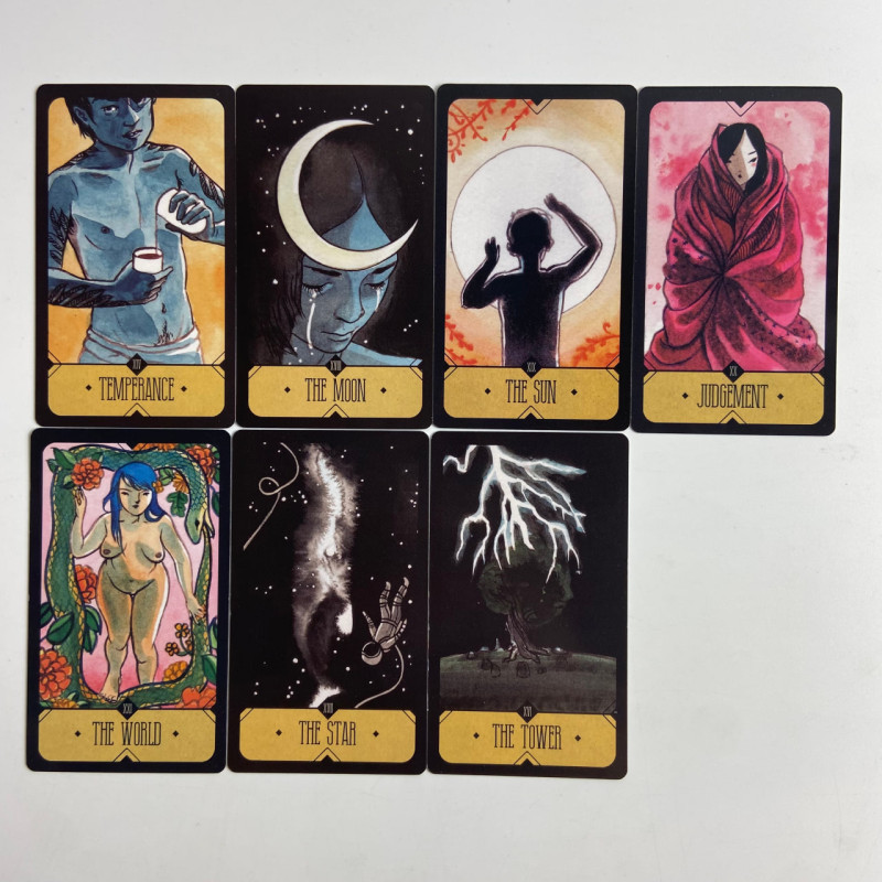Карти Таро The Sasuraibito Tarot Мандрівника зменшена колода акварельна