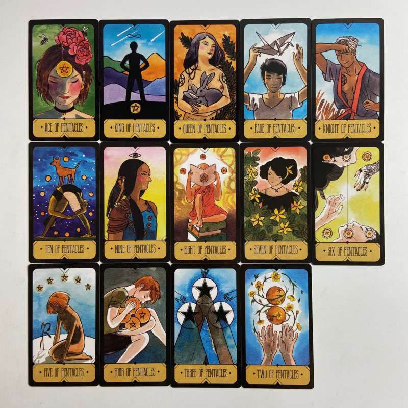 Карти Таро The Sasuraibito Tarot Мандрівника зменшена колода акварельна