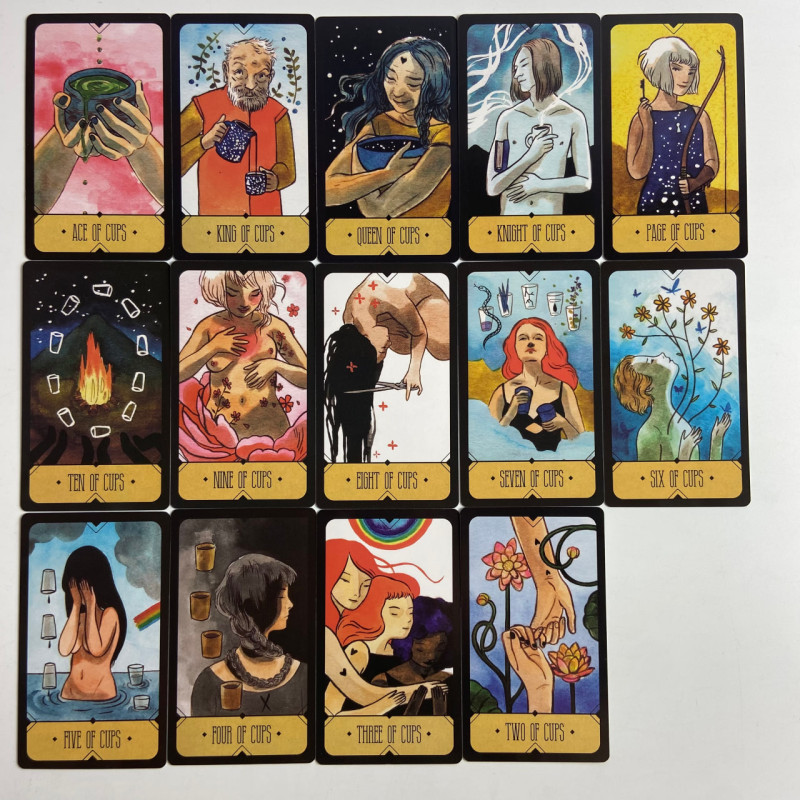 Карти Таро The Sasuraibito Tarot Мандрівника зменшена колода акварельна