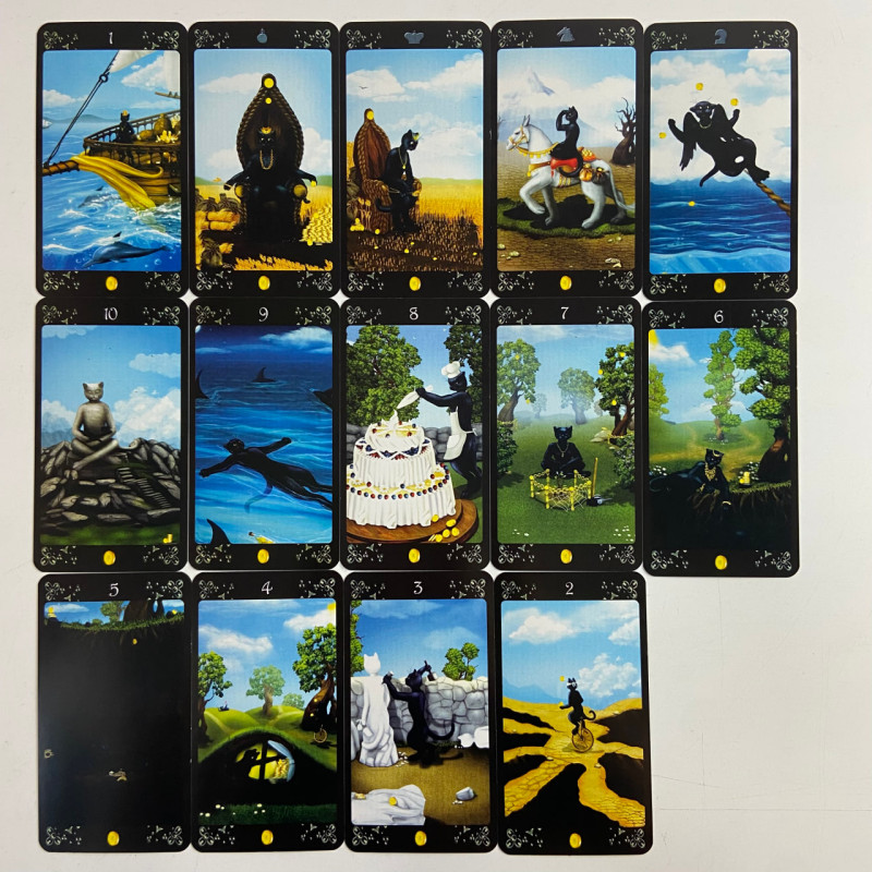 Карти Таро Чорних котів Black Cats Tarot колода з виразними ілюстраціями