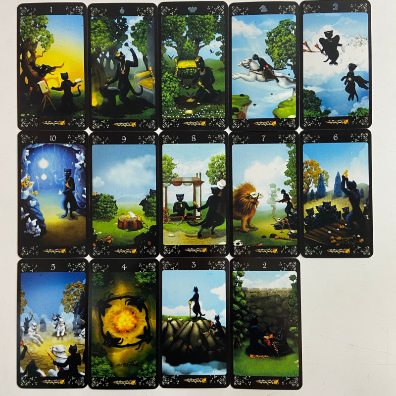 Карти Таро Чорних котів Black Cats Tarot колода з виразними ілюстраціями