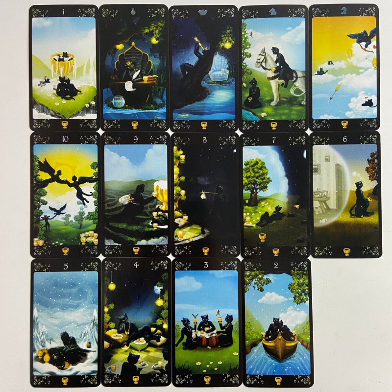 Карти Таро Чорних котів Black Cats Tarot колода з виразними ілюстраціями