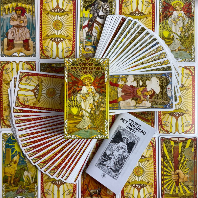Карти Таро Golden Art Nouveau Tarot Райдера-Уейта золоте таро арт-нуво