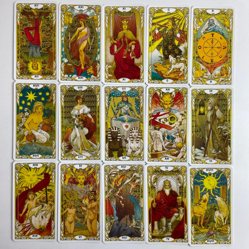 Карти Таро Golden Art Nouveau Tarot Райдера-Уейта золоте таро арт-нуво