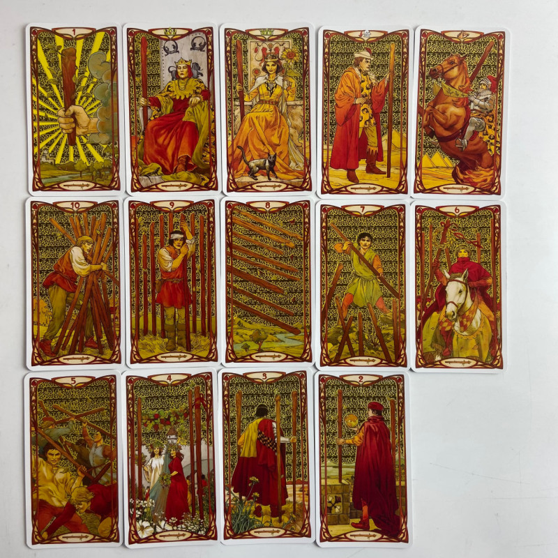 Карти Таро Golden Art Nouveau Tarot Райдера-Уейта золоте таро арт-нуво