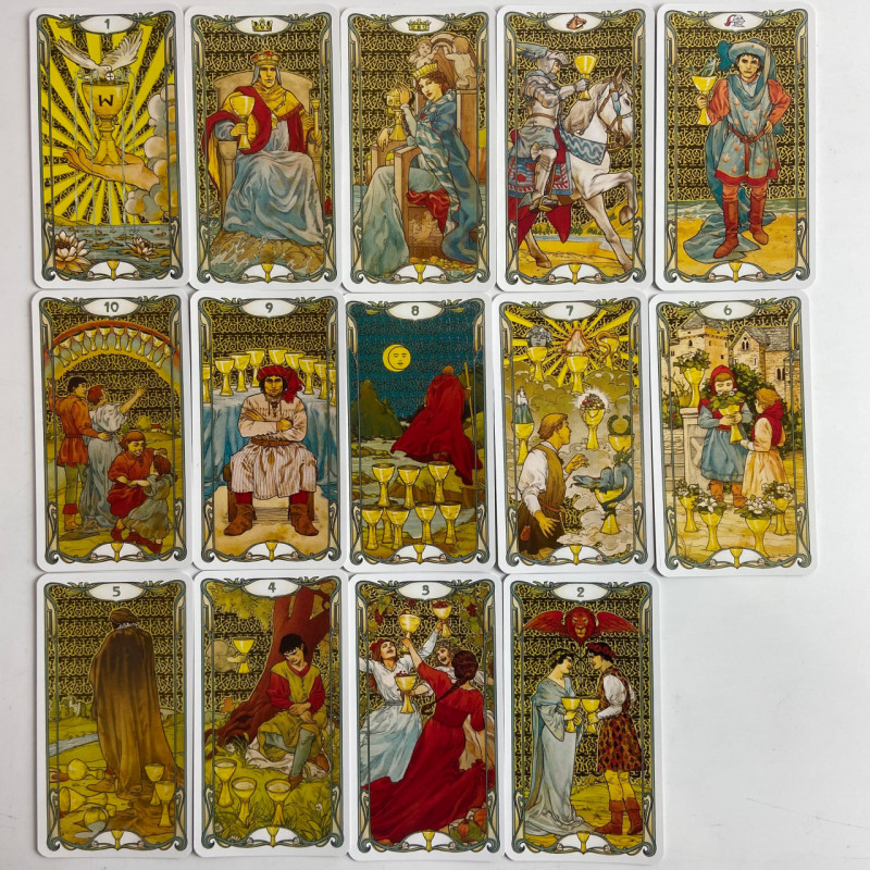 Карти Таро Golden Art Nouveau Tarot Райдера-Уейта золоте таро арт-нуво