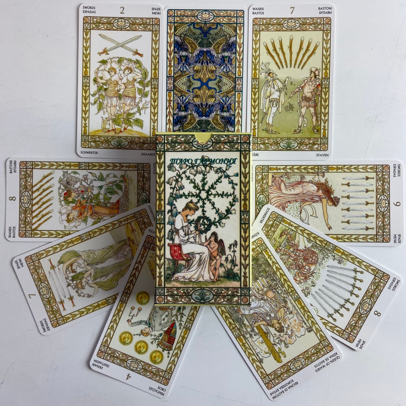 Карти Таро Harmonious Tarot Гармонія вінтажна колода в стилі модерн
