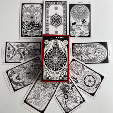 Карти Таро The Hermetic Tarot Герметичне Таро колода в чорно-білому стилі