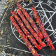 Свічка-скрутка з травами для залучення кохання, 19 см, червона, натуральний віск з трояндами