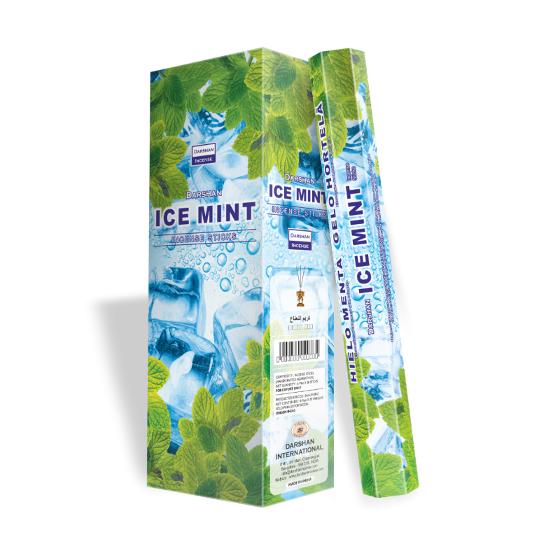 Вугільні пахощі Darshan Ice Mint Крижана м'ята індійські ароматичні палички