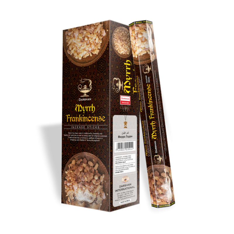 Вугільні пахощі Darshan Myrrh Frankincense Мірра та Ладан індійські ароматичні палички